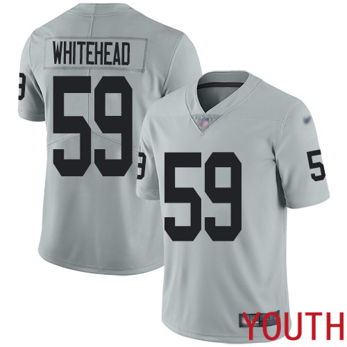 Oakland Raiders Limited Silver Youth Tahir Whitehead Jersey NFL Football #59 Inverted Legend Jersey